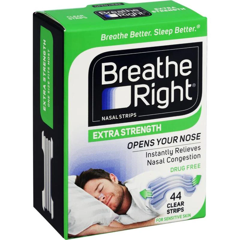Breathe Right Nasal Strips Extra Strength Clear 44s