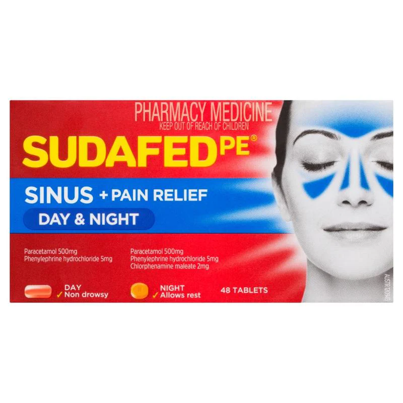 Sudafed PE Day & Night Relief Tabs 48s