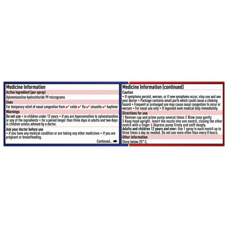 Sudafed Xylo Nasal Decongestant + Moisturiser Nasal Spray 10ml