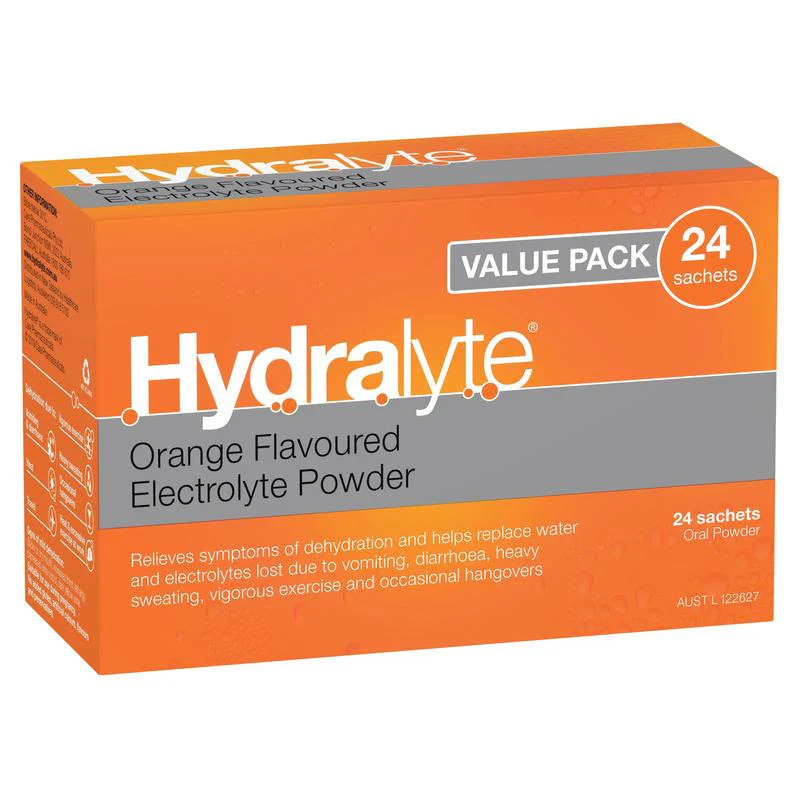 Hydralyte Orange Sachets 24pk