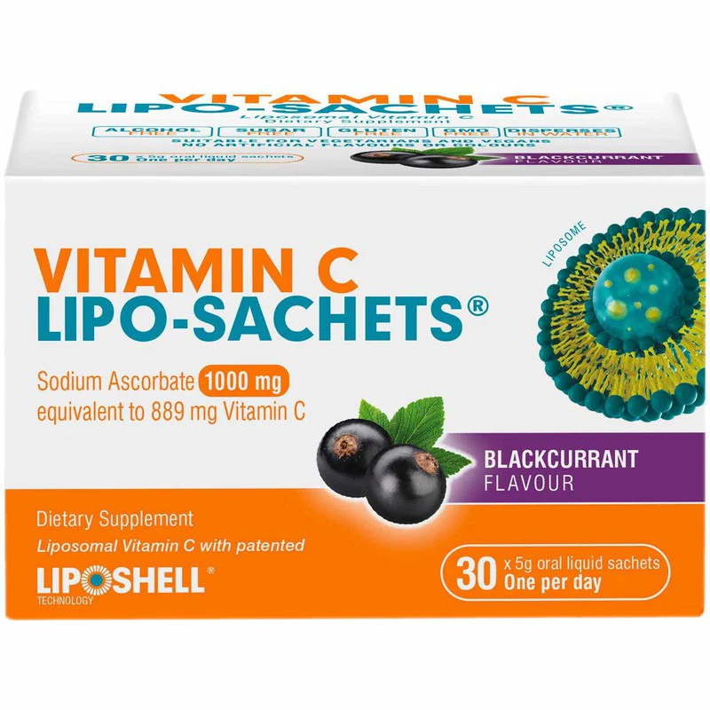 Lipo-Sachet Vitamin C Blackcurrant Sachets 30s